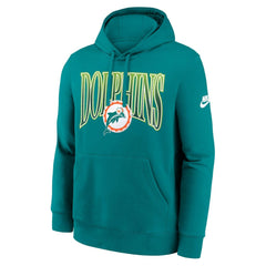 Miami Dolphins Full Blitz Club Fleece Pullover Hoodie Aqua
