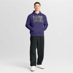 Baltimore Ravens Full Blitz Club Fleece Pullover Hoodie Purple