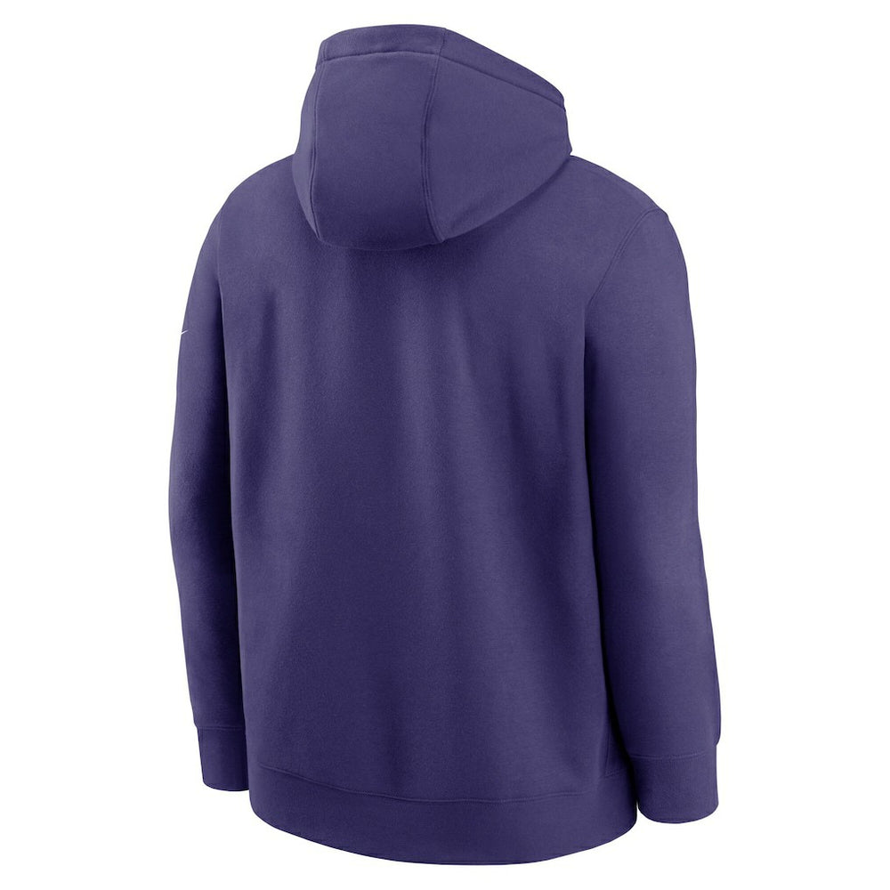 Baltimore Ravens Full Blitz Club Fleece Pullover Hoodie Purple