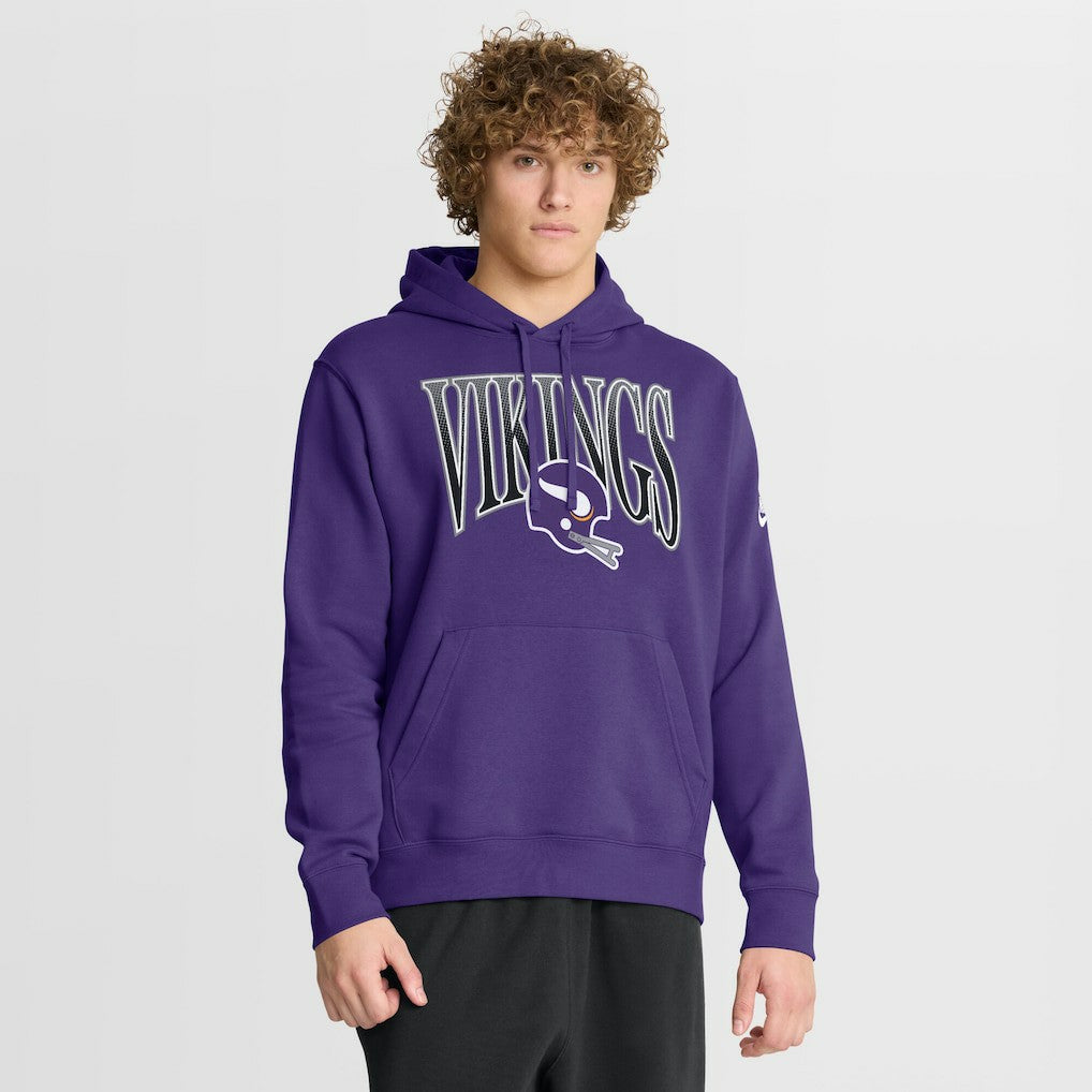 Minnesota Vikings Full Blitz Club Fleece Pullover Hoodie Purple