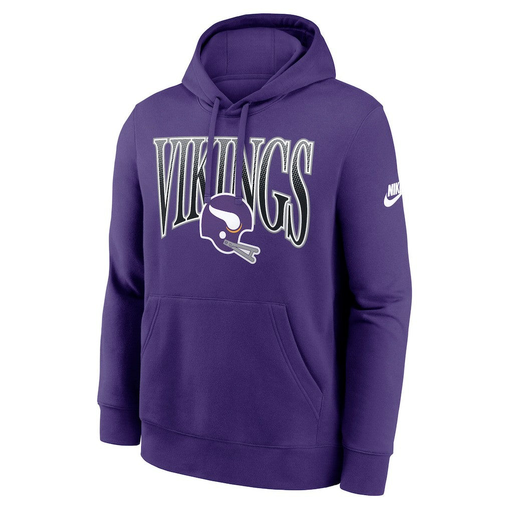 Minnesota Vikings Full Blitz Club Fleece Pullover Hoodie Purple