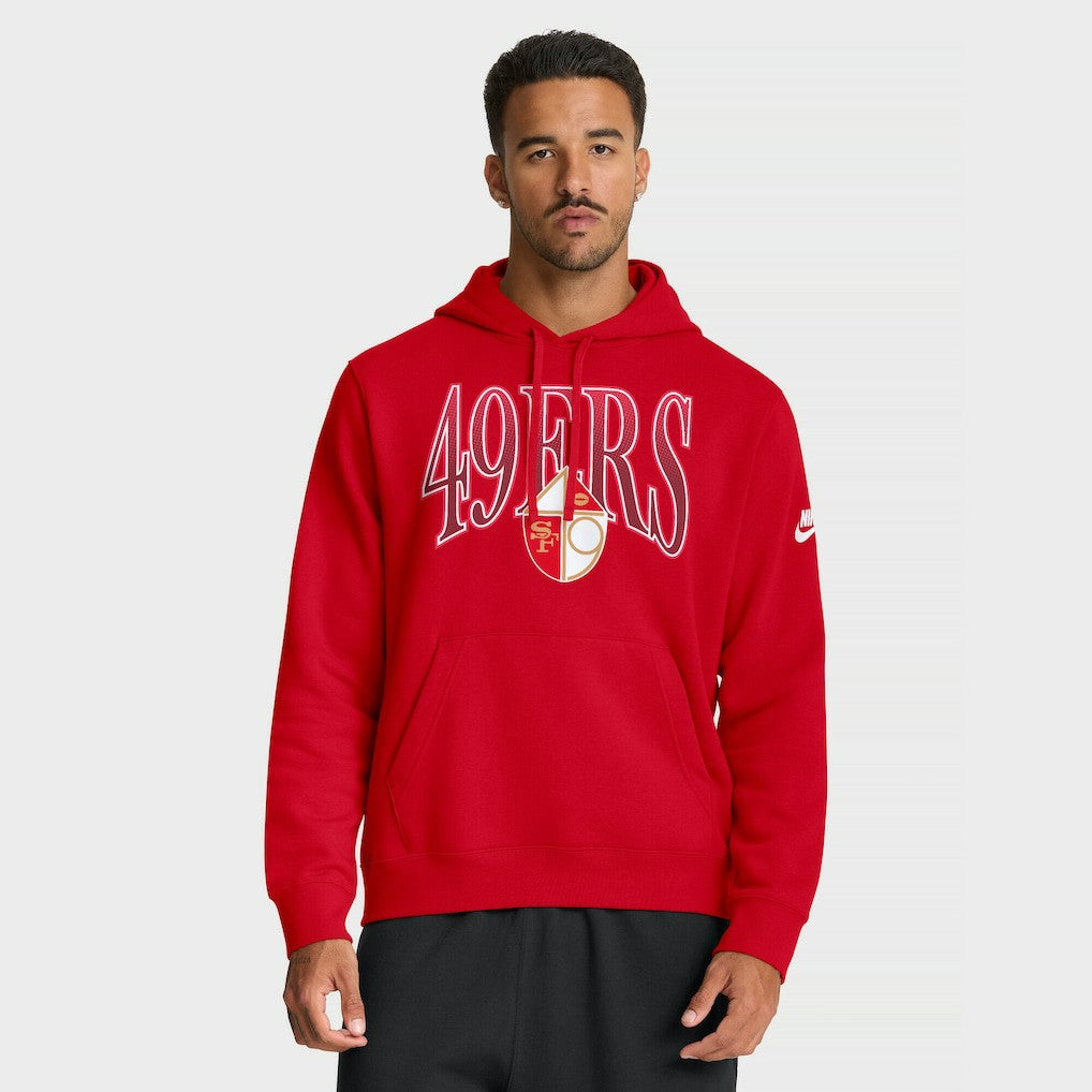 San Francisco 49ers Full Blitz Club Fleece Pullover Hoodie Scarlet