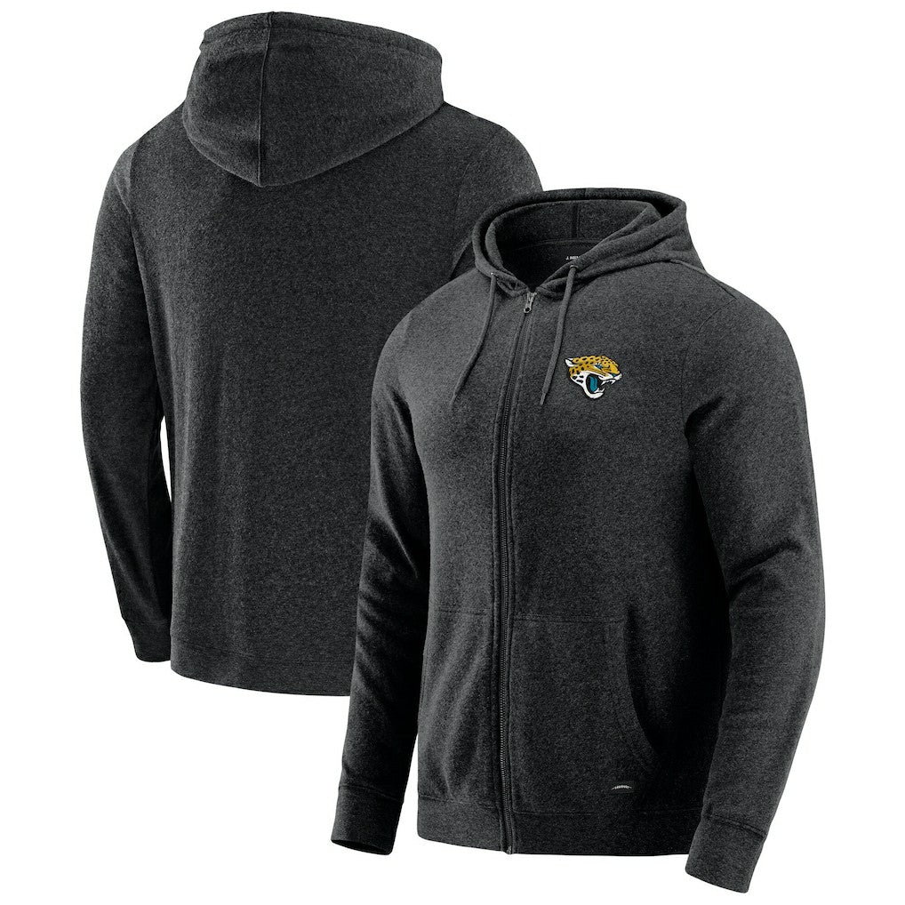 Jacksonville Jaguars J. Palmer Players Lounge Tri-Blend Full-Zip Hoodie Dark Heather Gray