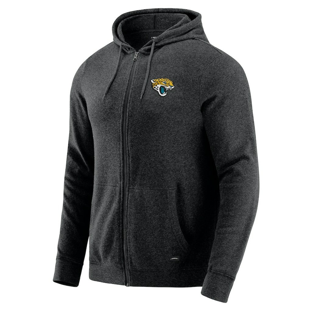Jacksonville Jaguars J. Palmer Players Lounge Tri-Blend Full-Zip Hoodie Dark Heather Gray