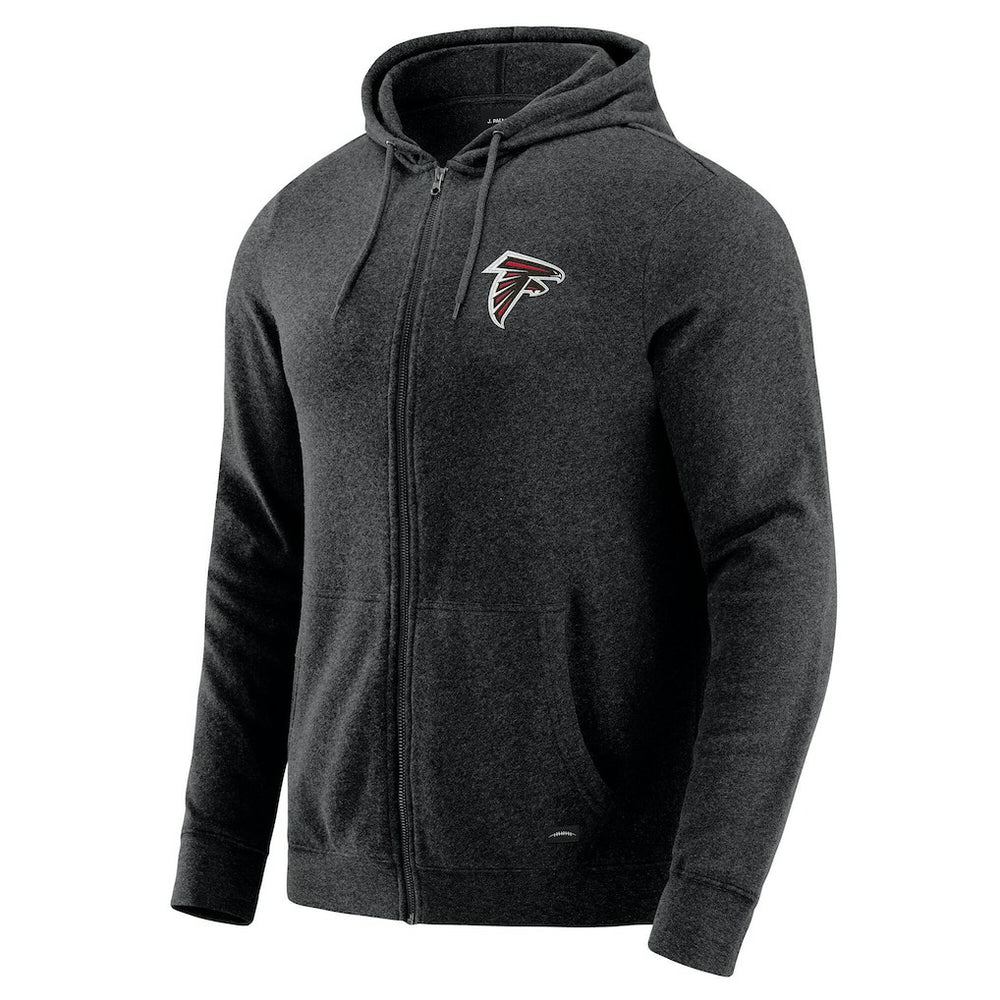 Atlanta Falcons J. Palmer Players Lounge Tri-Blend Full-Zip Hoodie Dark Heather Gray
