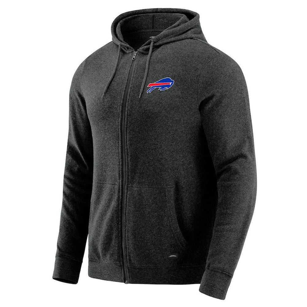 Buffalo Bills J. Palmer Players Lounge Tri-Blend Full-Zip Hoodie Dark Heather Gray
