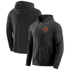 Chicago Bears J. Palmer Players Lounge Tri-Blend Full-Zip Hoodie Dark Heather Gray