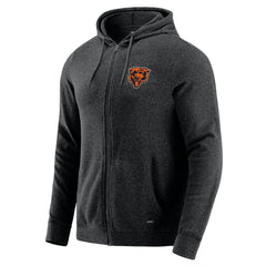 Chicago Bears J. Palmer Players Lounge Tri-Blend Full-Zip Hoodie Dark Heather Gray