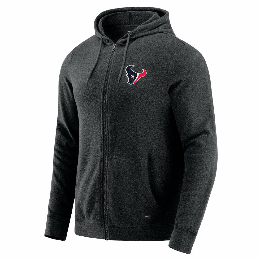 Houston Texans J. Palmer Players Lounge Tri-Blend Full-Zip Hoodie Dark Heather Gray