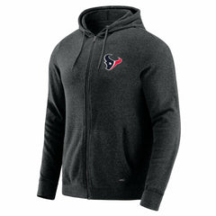 Houston Texans J. Palmer Players Lounge Tri-Blend Full-Zip Hoodie Dark Heather Gray