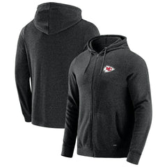 Kansas City Chiefs J. Palmer Players Lounge Tri-Blend Full-Zip Hoodie Dark Heather Gray