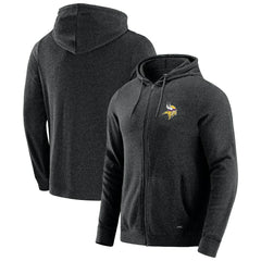 Minnesota Vikings J. Palmer Players Lounge Tri-Blend Full-Zip Hoodie Dark Heather Gray