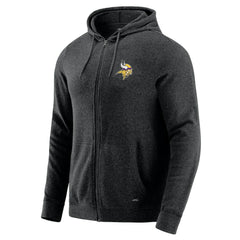 Minnesota Vikings J. Palmer Players Lounge Tri-Blend Full-Zip Hoodie Dark Heather Gray