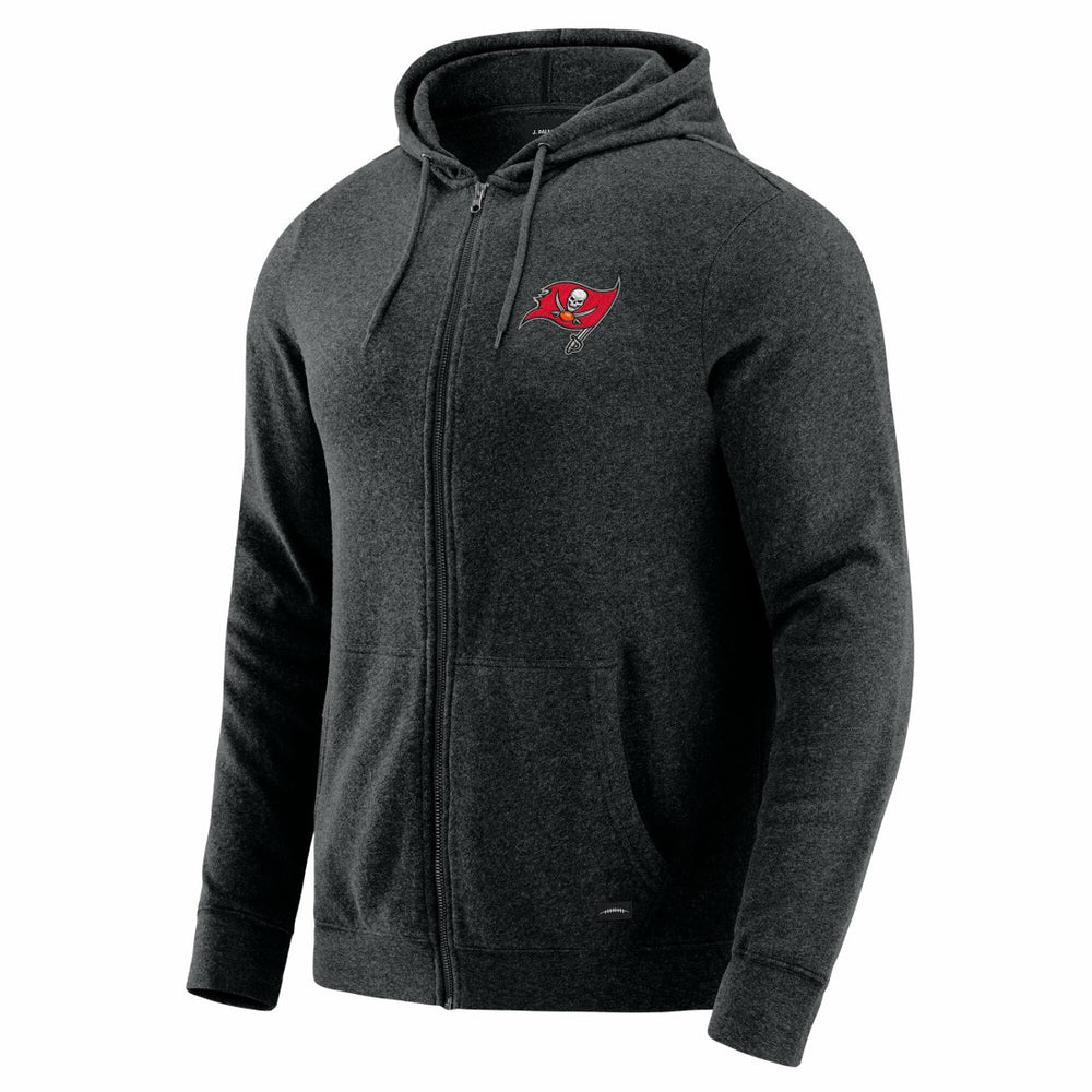 Tampa Bay Buccaneers J. Palmer Players Lounge Tri-Blend Full-Zip Hoodie Dark Heather Gray