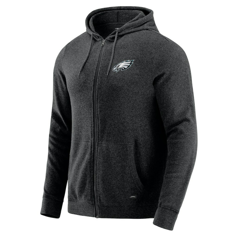 Philadelphia Eagles J. Palmer Players Lounge Tri-Blend Full-Zip Hoodie Dark Heather Gray