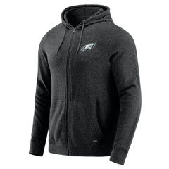 Philadelphia Eagles J. Palmer Players Lounge Tri-Blend Full-Zip Hoodie Dark Heather Gray
