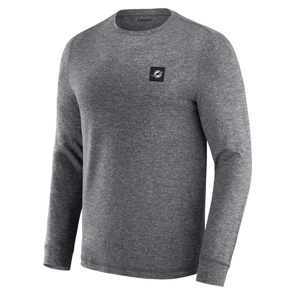 Miami Dolphins J. Palmer Four Down Long Sleeve T-Shirt Heather Black