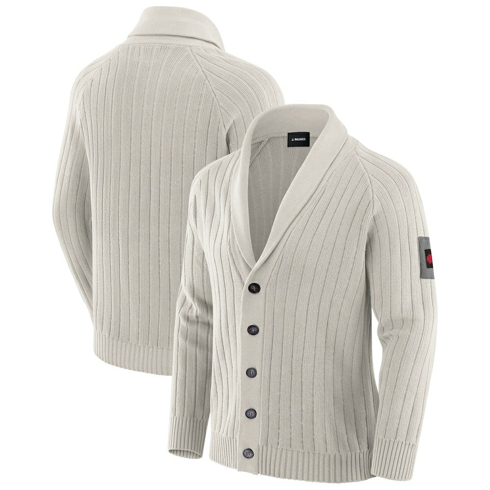 Kansas City Chiefs J. Palmer The Playmaker Cardigan Raglan Sweater Gray
