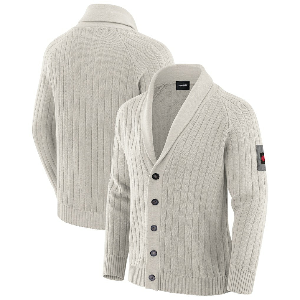 Kansas City Chiefs J. Palmer The Playmaker Cardigan Raglan Sweater Gray