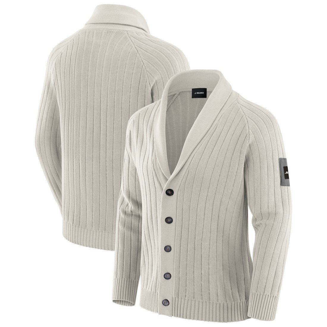 New York Jets J. Palmer The Playmaker Cardigan Raglan Sweater Gray