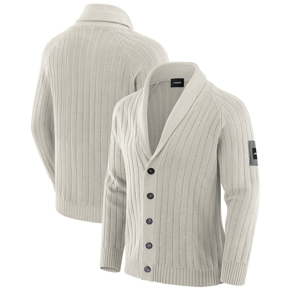 New York Jets J. Palmer The Playmaker Cardigan Raglan Sweater Gray
