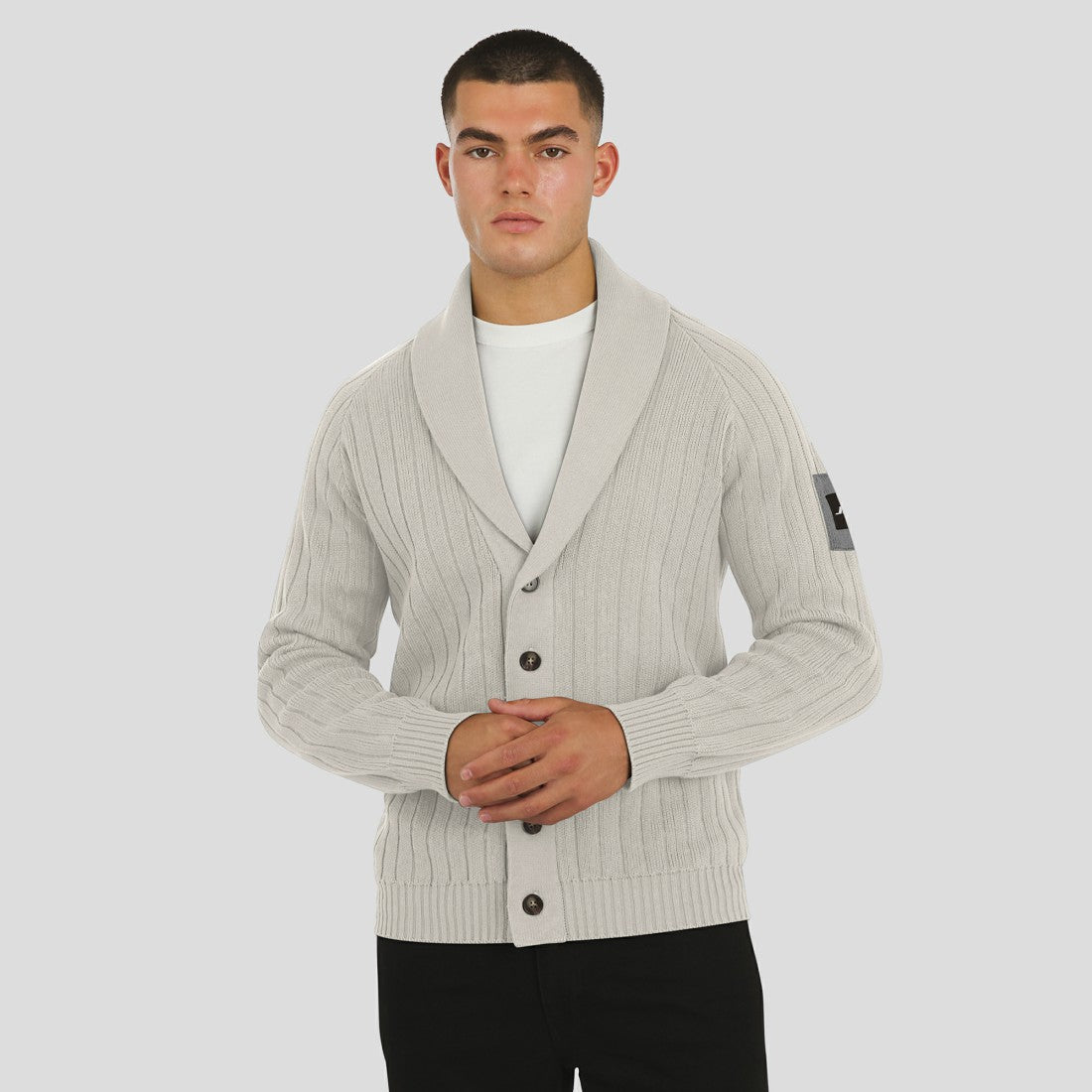 New York Jets J. Palmer The Playmaker Cardigan Raglan Sweater Gray