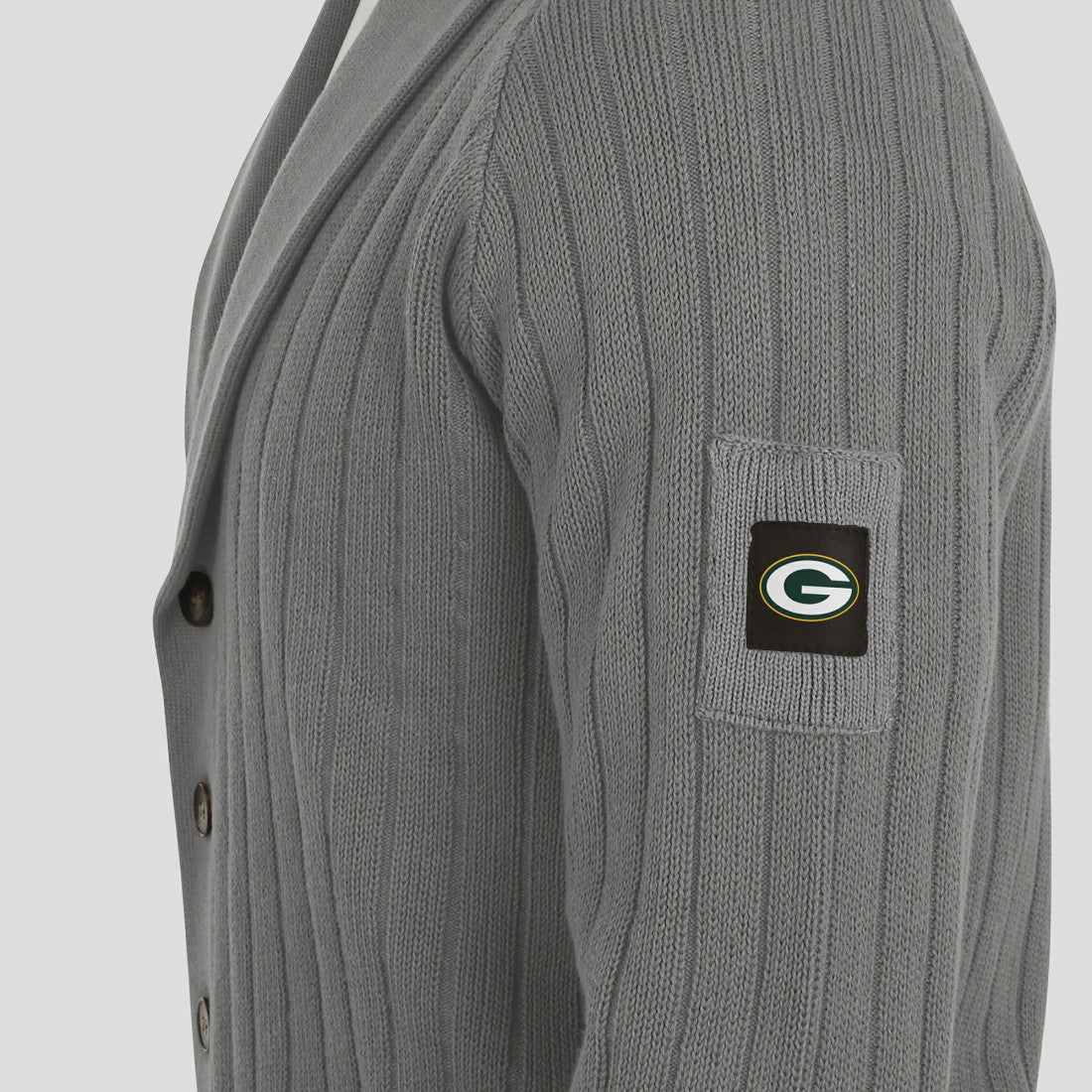 Green Bay Packers J. Palmer The Playmaker Cardigan Raglan Sweater Graphite