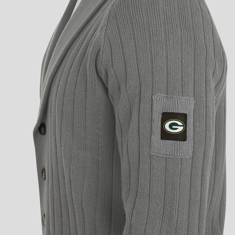 Green Bay Packers J. Palmer The Playmaker Cardigan Raglan Sweater Graphite