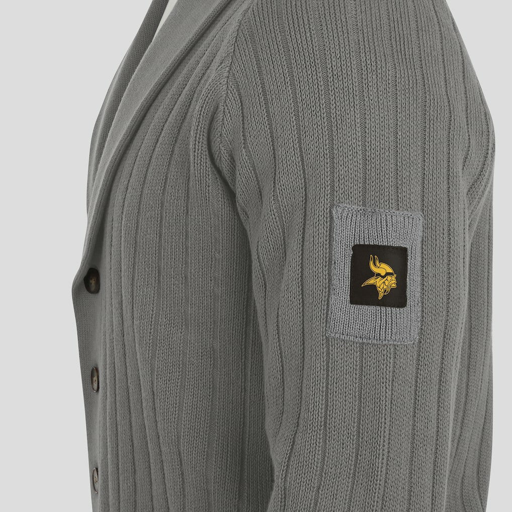 Minnesota Vikings J. Palmer The Playmaker Cardigan Raglan Sweater Graphite
