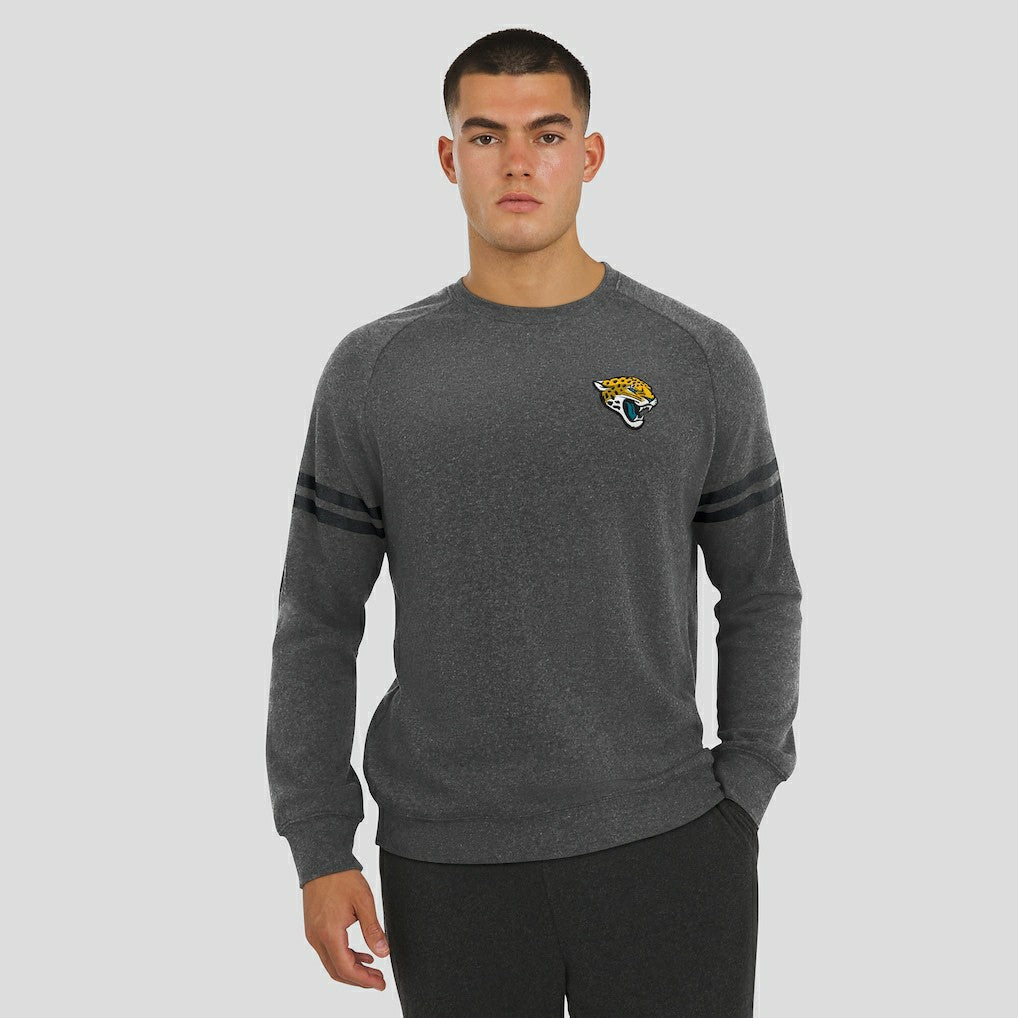 Jacksonville Jaguars J. Palmer Players Lounge Raglan Tri-Blend Sweatshirt Dark Heather Gray