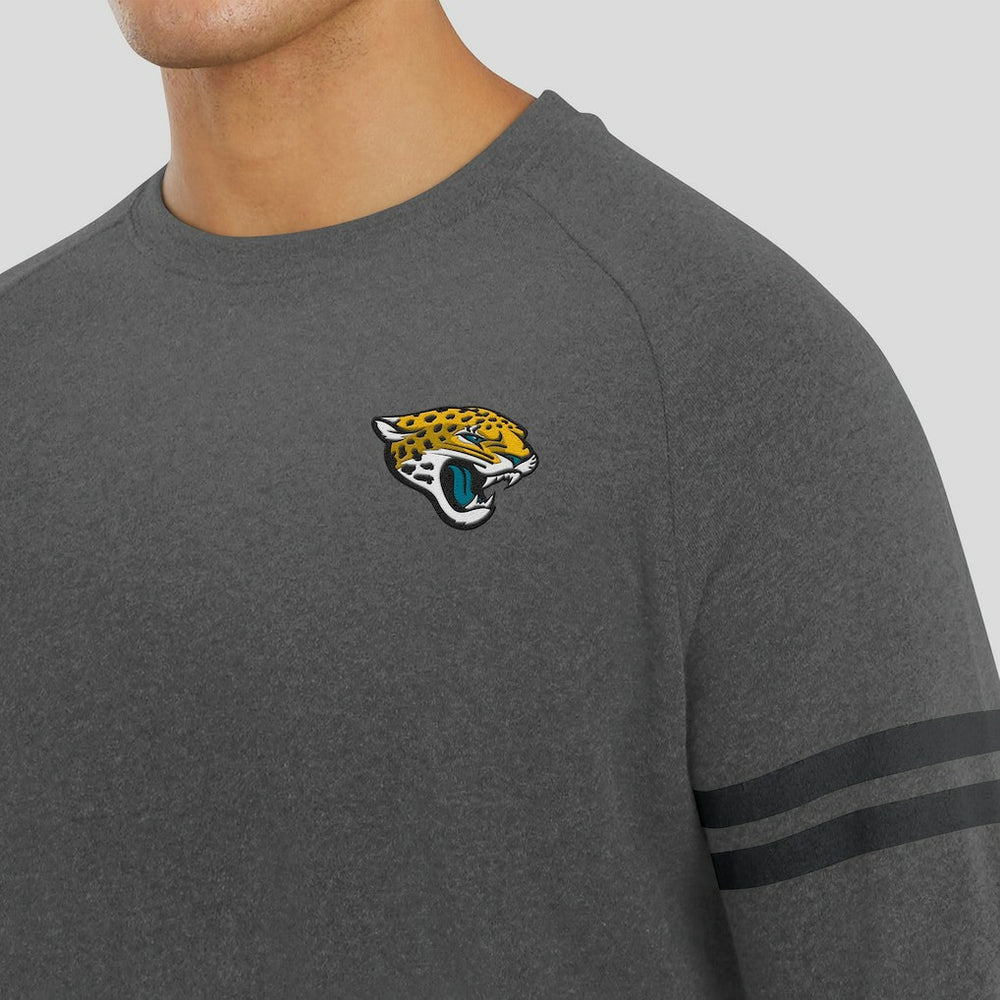 Jacksonville Jaguars J. Palmer Players Lounge Raglan Tri-Blend Sweatshirt Dark Heather Gray