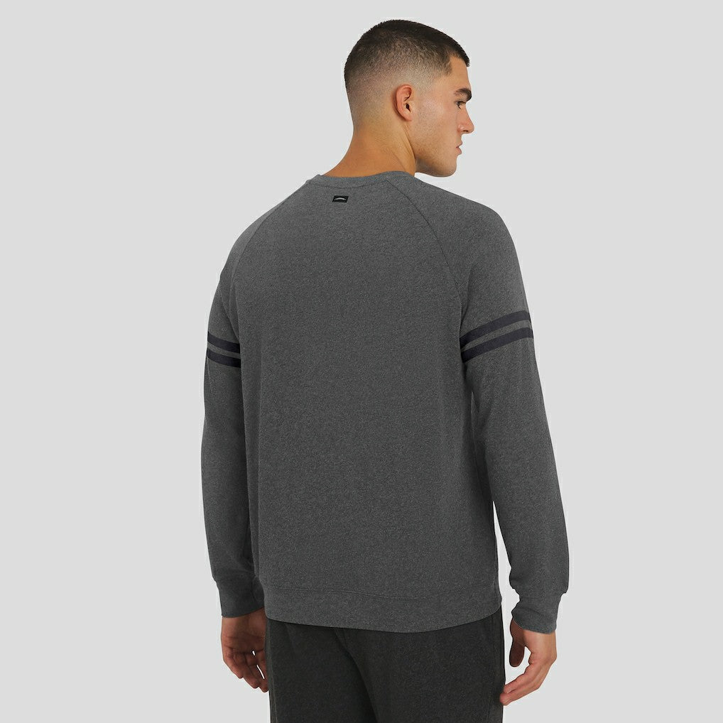 Cincinnati Bengals J. Palmer Players Lounge Raglan Tri-Blend Sweatshirt Dark Heather Gray