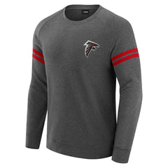 Atlanta Falcons J. Palmer Players Lounge Raglan Tri-Blend Sweatshirt Dark Heather Gray