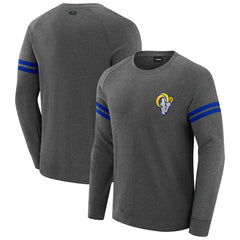 Los Angeles Rams J. Palmer Players Lounge Raglan Tri-Blend Sweatshirt Dark Heather Gray