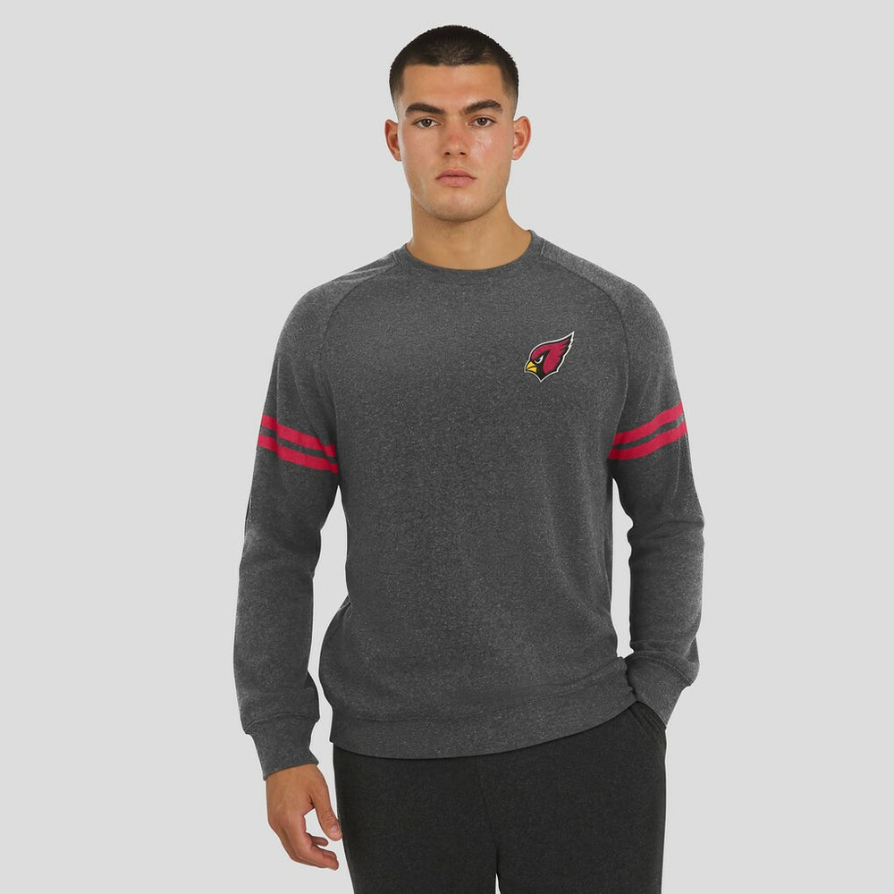 Arizona Cardinals J. Palmer Players Lounge Raglan Tri-Blend Sweatshirt Dark Heather Gray