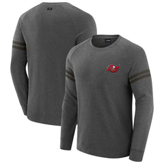 Tampa Bay Buccaneers J. Palmer Players Lounge Raglan Tri-Blend Sweatshirt Dark Heather Gray