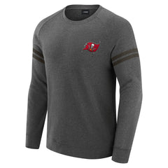 Tampa Bay Buccaneers J. Palmer Players Lounge Raglan Tri-Blend Sweatshirt Dark Heather Gray
