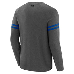 Buffalo Bills J. Palmer Players Lounge Raglan Tri-Blend Sweatshirt Dark Heather Gray
