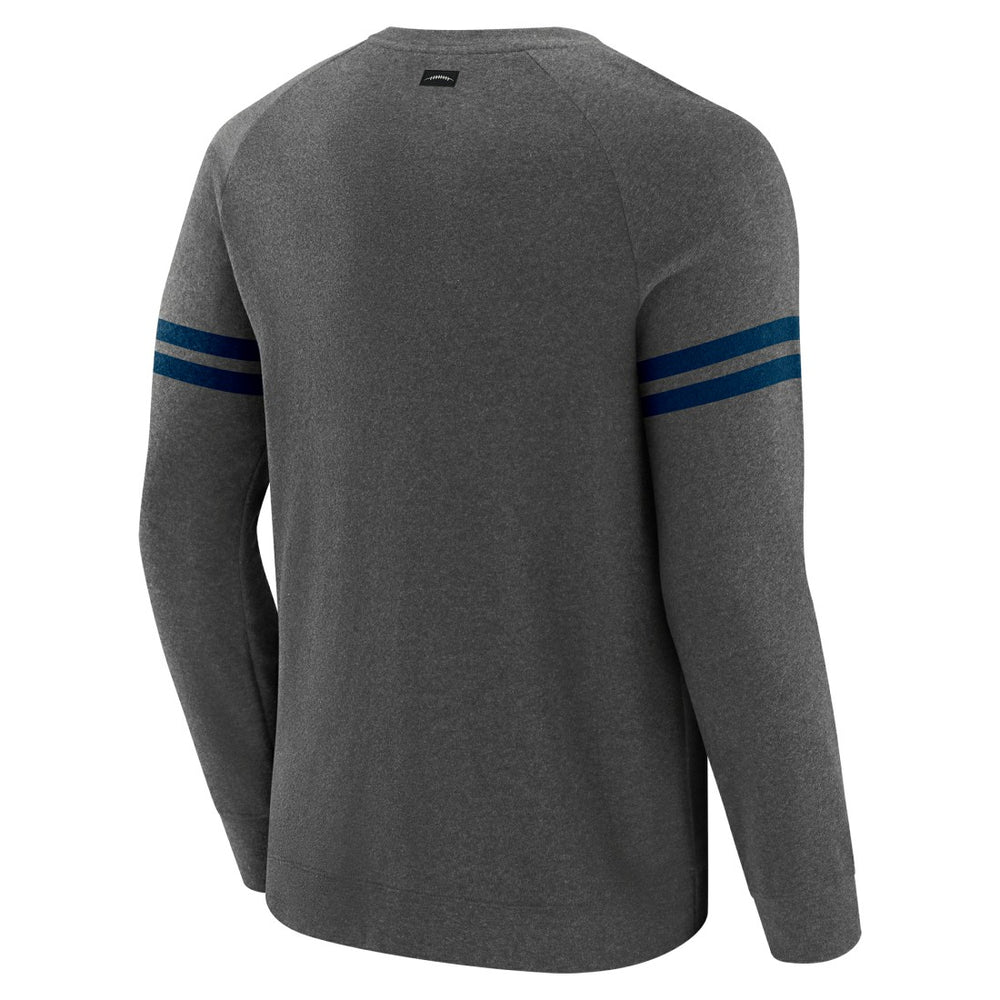 Tennessee Titans J. Palmer Players Lounge Raglan Tri-Blend Sweatshirt Dark Heather Gray