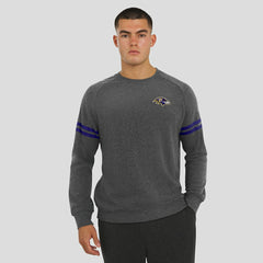 Baltimore Ravens J. Palmer Players Lounge Raglan Tri-Blend Sweatshirt Dark Heather Gray