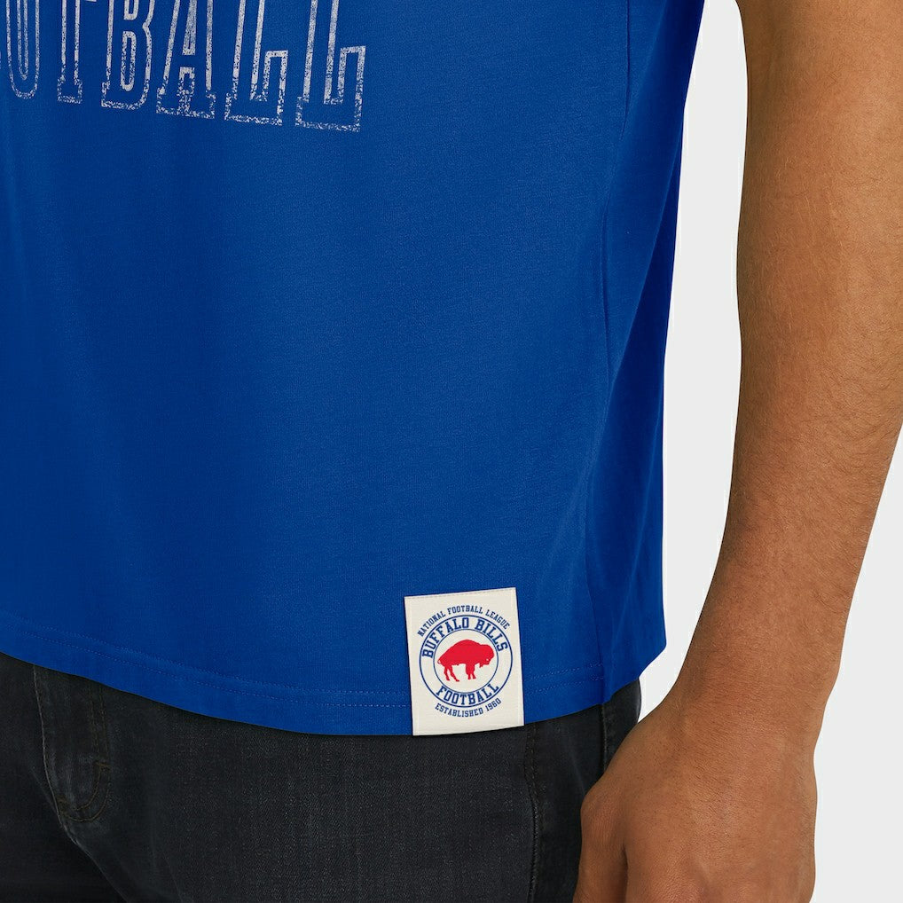 Buffalo Bills Darius Rucker Collection Distressed Throwback Shoulder Stripe T-Shirt Royal