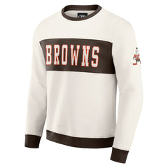 Cleveland Browns Darius Rucker Collection Colorblock Pullover Sweatshirt Cream