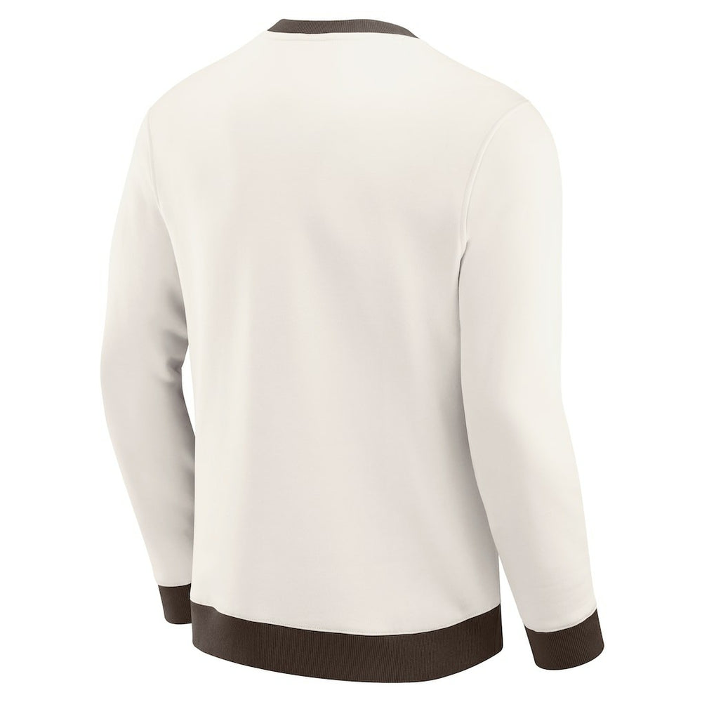 Cleveland Browns Darius Rucker Collection Colorblock Pullover Sweatshirt Cream