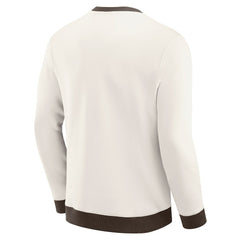 Cleveland Browns Darius Rucker Collection Colorblock Pullover Sweatshirt Cream