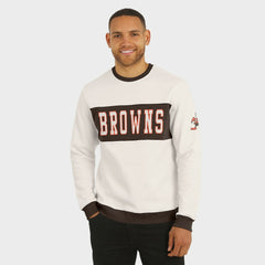 Cleveland Browns Darius Rucker Collection Colorblock Pullover Sweatshirt Cream