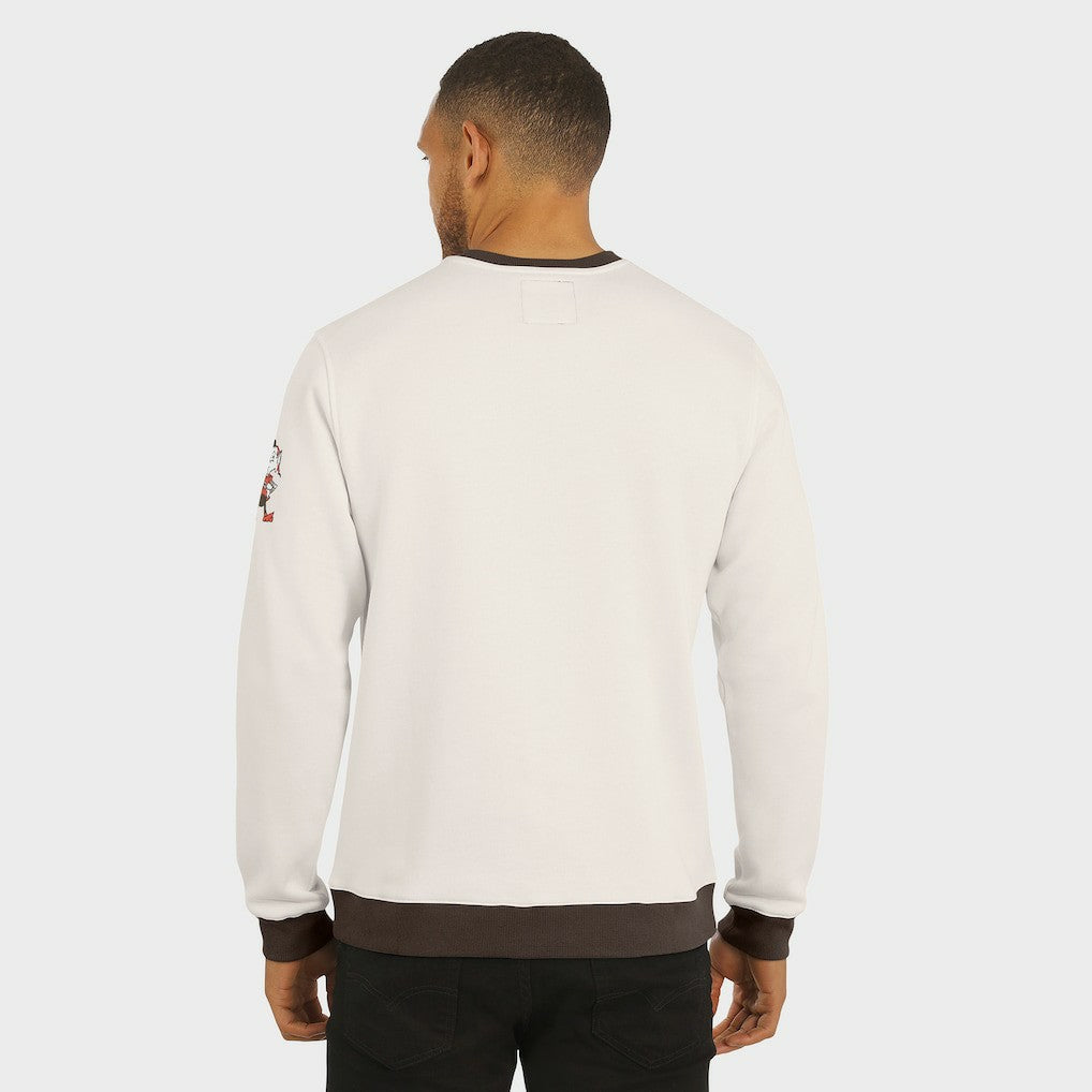 Cleveland Browns Darius Rucker Collection Colorblock Pullover Sweatshirt Cream