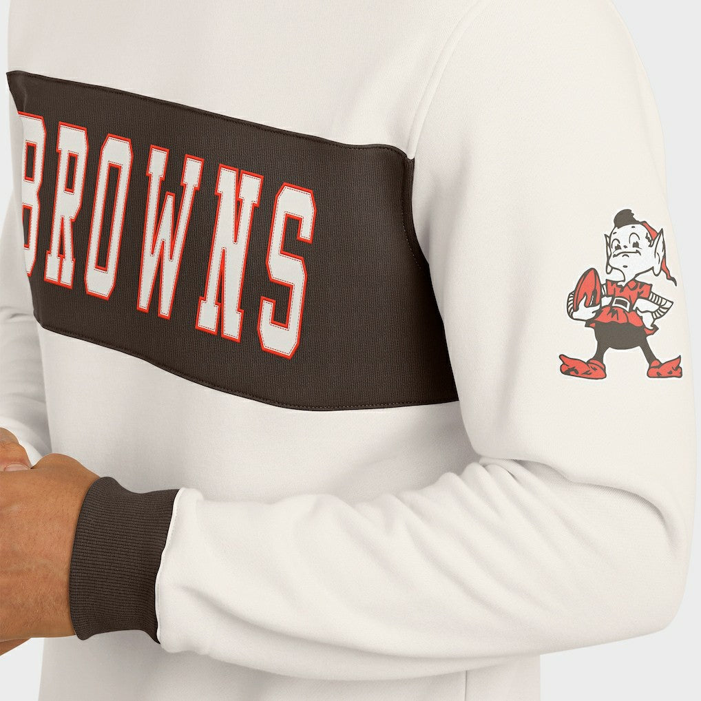 Cleveland Browns Darius Rucker Collection Colorblock Pullover Sweatshirt Cream