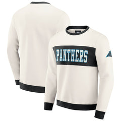 Carolina Panthers Darius Rucker Collection Colorblock Pullover Sweatshirt Cream