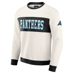 Carolina Panthers Darius Rucker Collection Colorblock Pullover Sweatshirt Cream
