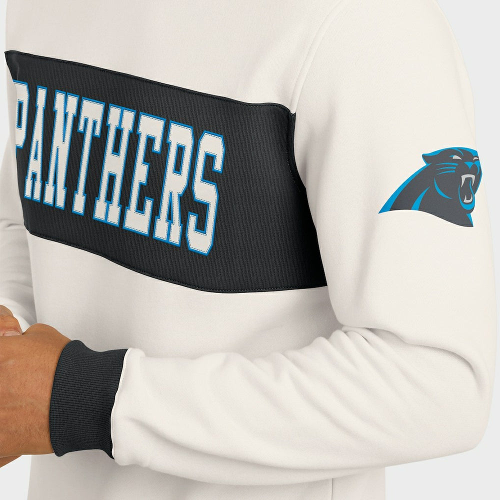 Carolina Panthers Darius Rucker Collection Colorblock Pullover Sweatshirt Cream